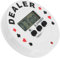 HAWILLOSCH Poker-Timer Gefälligkeiten für den Pokerabend Poker-Dealer-Button mit Timer Poker-Shot-Uhr Countdown-Stoppuhr-Timer digitaler Timer Pokertischhändler elektronische Bauteile Weiß