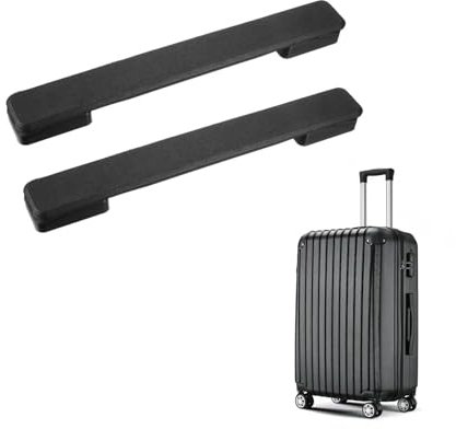 Wjelet 2 St체ck Koffergriff Ersatz Set, 20cm Ersatz Koffergriffe, Gep채ckkoffergriff aus Kunststoff, Gep채ck Koffer Griff, f체r Koffer Box, Reisekoffer, Gep채ckkoffer, Werkzeugkoffer (Schwarz)