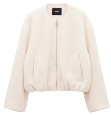 someday Damen Blazer | Kurzer Blouson NARISA aus flauschigem Material Soft Cream, 40