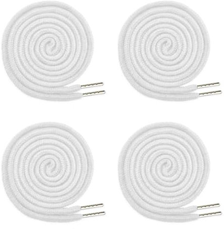 4 Pezzi Cordoncini di Ricambio con Coulisse, Cordoncino per Pantaloni Cotone con Cordoncino per Infila Flessibile per Pantaloni Della Tuta Felpe con Cappuccio Scrubs Giacche (bianco)