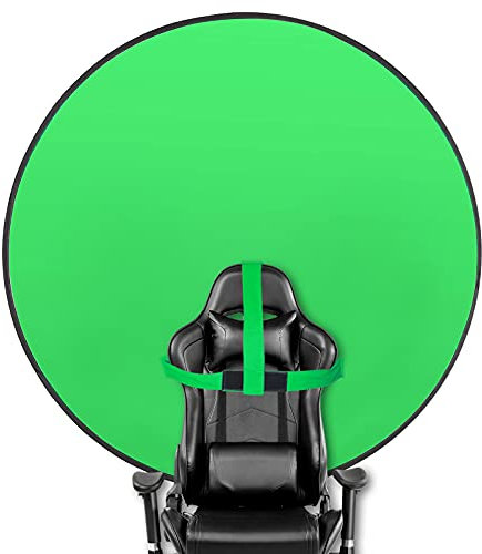 Portable Green Screen Chair – 57 Foldable Backdrop with Stand, Double-Sided Foldable Green Background, Chroma Key for Photography, Streaming, Gaming, Zoom, Video Calls & Meetings