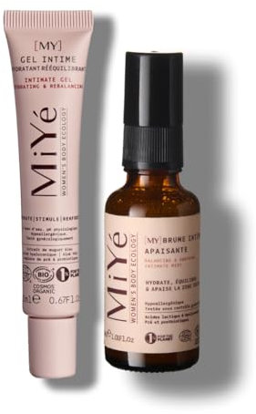 MiYé | Intimgel & Spray für Frauen | Gegen Trockenheit & Gerüche | Mit Hyaluron, Aloe & Probiotika | Beruhigt & befeuchtet | Hormonfrei & Duftstoffe | Made in France