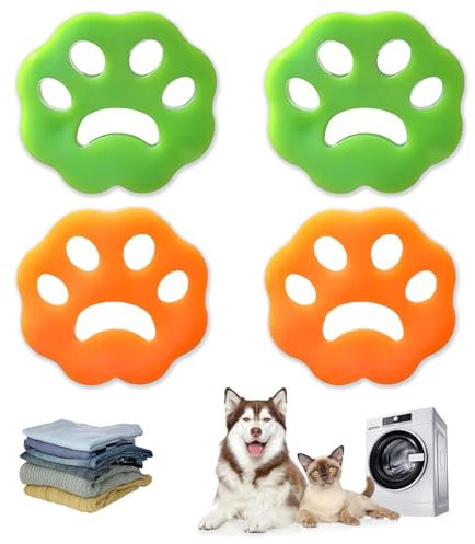 Xsybegdlk 4 Stücke Tierhaarentferner Waschmaschine, Tierhaarentferner Waschmaschine, Hundehaare Waschmaschine für Hundehaar Katzenfell und alle Haustiere