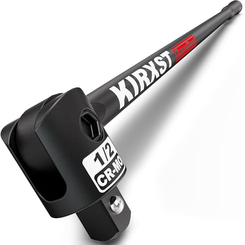 KIRXST Gelenkgriff 1/2, Gelenkhebel Länge 600 mm, Gelenkschlüssel mit Flexiblem Kopf, Steck Drehgriff für Anspruchsvolle Aufgaben und Austausch von Radschrauben an Autos