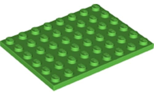 LEGO Plate 6 x 8 Part 3036 (Bright Green, 2, Bricks)