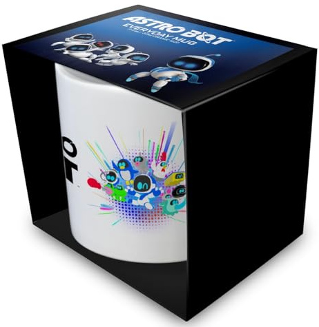 Pyramid International Astro Bot (gruppo) Tazza bianca con cialde bianche, 315 ml, con licenza ufficiale, in ceramica, da collezione
