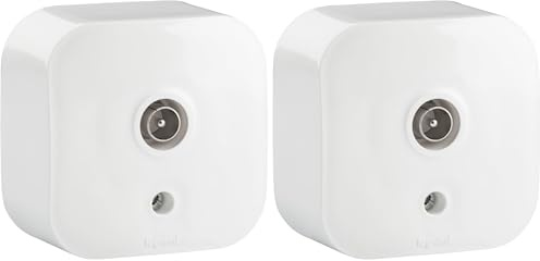 LEGRAND, Aufputz TV-Anschlussdose zur Montage auf der Wand, 782415 (Packung mit 2)