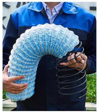 CYEZHKIIJ Flexibler Drainageschlauch, perforiertes Drainageset for französische Drainagerohre, weiche Infiltrations-Drainagerohre mit Stahldraht, 3-Zoll-Wasserschlauch(Long 1000cm(32.8ft))