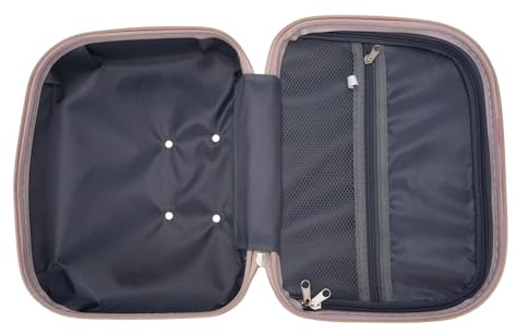 MasYosh Handgepäck für Falträder, Mini-Koffer mit Vord | Vorderradträgerblock-Adapter, 50 x 65 x 70 mm Passform, Netztasche innen, Rosa