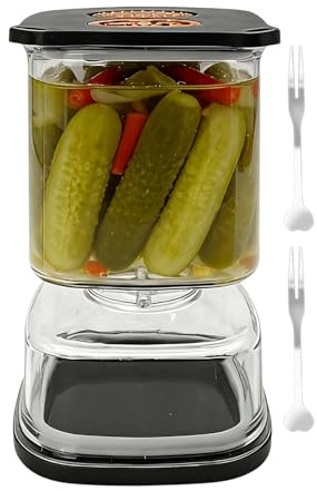 Tarros para encurtidos, recipiente para fermentación de alimentos con colador - Bote hermético para encurtidos y aceitunas para conservación de alimentos, para cocina, harina, azúcar, café, ensalada