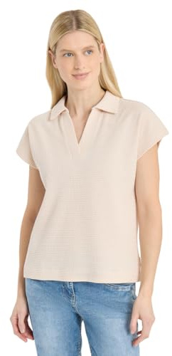 Damen T-Shirt mit Struktur im Two-Tone-Look