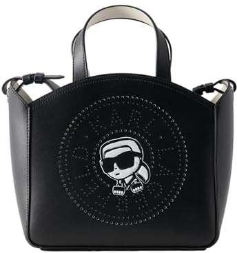 KARL LAGERFELD Ikon Circle kleine Tasche, Schwarz