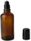 Lot de 3 flacons rollers en verre vides rechargeables haut de gamme de 50 ml - Flacons rollers pour huile essentielle, parfum avec bille en acier inoxydable et capuchon noir
