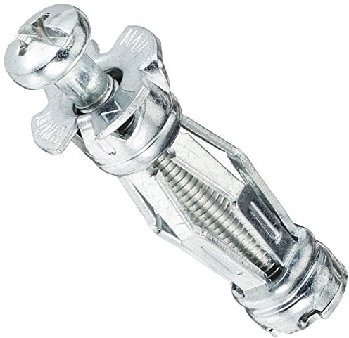 Molly M16100PB-XJ Chevilles métalliques 100 pièces 5x36 mm + vis - matériaux creux - conditionnement Pro, Gris, Set de 200 pièces