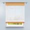 HongYa Bändchenrollo Tunnelzug Raffrollo transparenter Voile Raffgardine Vorhang H/B 120/80 cm Vanille