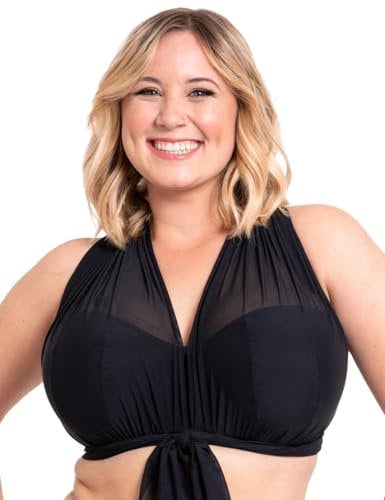 Curvy Kate Wrapsody Bandeau Strapless Multiway Bikini Black 40J