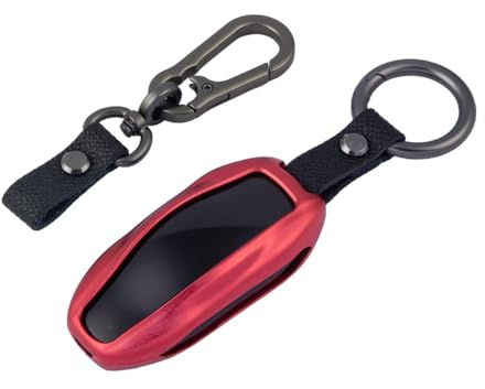 ISDORE Coque de protection à rabat en aluminium de qualité supérieure compatible avec les clés Tesla Model S et Model 3/Model X