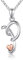 CELESTIA Buchstabe P Kette für Damen Mädchen, 925 Sterling Silber Roségold Anfangsbuchstaben und Herz Anhänger, Personalisierte Schmuck Geschenke für Sie