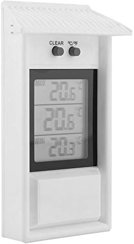 Innen Aussen Digital Thermometer, Gewächshaus Thermometer, Gartenthermometer Außenthermometer Fenster, Temperaturüberwachung Und Luftfeuchtigkeit Kabellose Feuchtigkeitsmessung Monitor Wasserbeständig