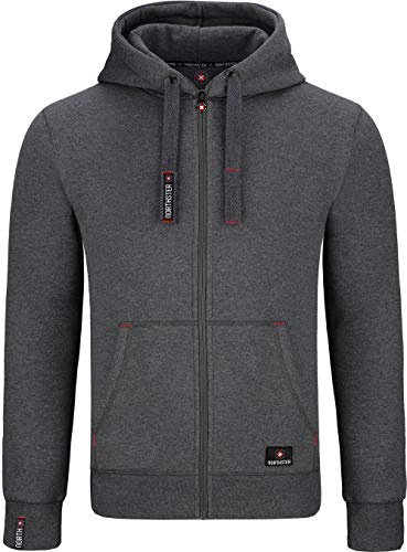 Northster Sudadera con capucha para hombre con cremallera