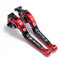 Kupplung Bremshebel CNC Für Kawasaki Z900 2017 2018 2019 2020 2021 Motorrad CNC Verstellbar Zusammenklappbar Ausziehbare Bremsen Kupplungshebel 1 Paar Teile Zubehör (Color : Red)