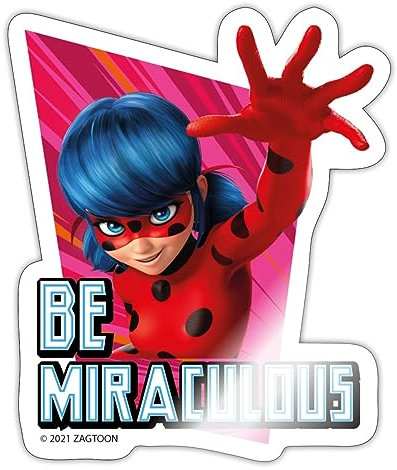 Spreadshirt Miraculous Ladybug Be Miraculous Sticker Aufkleber, 10 x 10 cm, Weiß glänzend