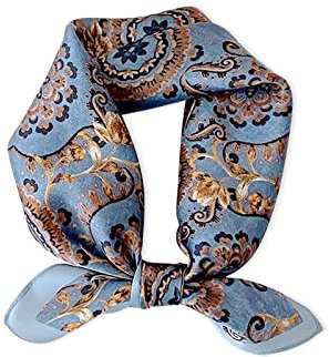 LumiSyne Seidenschal Damen Quadratischer Schal Retro Pferd Paisley Muster Leicht Weich Vierecktuch Bandanas Kopfschmuck Halstuch Haarband