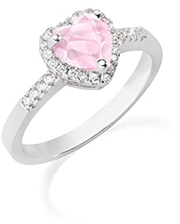 Amen Verstellbarer Ring, Herz für Damen, AntiCBRO2, Silber