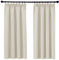 PONY DANCE Kurze Gardinen für Schienensystem 2er Set Verdunklungsvorhänge mit Kräuselband Vorhang Hitzeschutz & Wärmeisolierend Thermogardine, H 145 x B 140 cm, Hellbeige