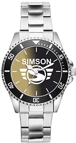 KIESENBERG Herrenuhr mit Simson Logo SR1 SR2 SR4 SR50 S50 SR80 Spatz Star Sperber Armbanduhr Geschenk Analog Quartz Metallband Uhr 9482
