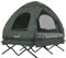 Skandika Zeltliege Haug für 2 Personen | Zelt Bett, erhöhtes Campingbett, aufblasbare Luftmatratze, wasserdicht, Outdoor Feldbett, bis 160 kg | 4in1 Angelzelt, Karpfenliege, Feldbettzelt (Grün)