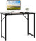 COSTWAY Schreibtisch, Kleiner Computertisch, 100 x 50 x 77 cm, Bürotisch PC-Tisch, Metallrahmen, für Homeoffice, Arbeitszimmer (Schwarz)