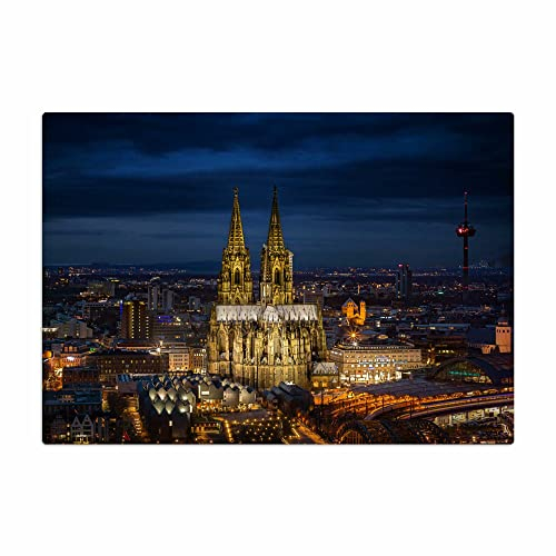 Vero Home 16311 Glas-Schneidebrett | Motiv Orte Köln | rutschfest, kratzfest und lebensmittelecht | Maße: 39 x 29 cm