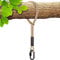 BeneLabel Hamac Arbre Balançoire Sangle Suspendue avec Mousqueton, 3M Suspension Corde Polyester pour Arbre Extérieur Chaise Jeux Accessoires, Jusqu'à 2500lbs, 10mm Diamètre, Blanc Cassé