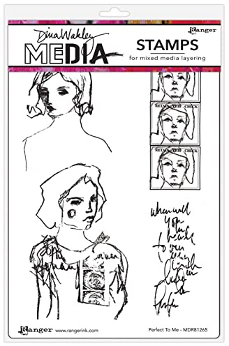 Dina Wakley Media Cling Stamps 6X9-Perfect To Me