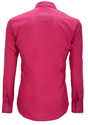 Kayhan Chemise à manches longues pour homme - Coupe ajustée - Pour les loisirs et le travail - Taille S à 6XL, Marouge Spyderr Pink, XXL