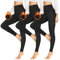 HLTPRO Thermo Leggings Damen im Winter, High Waist Thermohose Gefütterte Thermoleggins Warm Blickdicht für Sport(Schwarz-3er,L/XL)