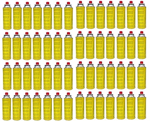 Campata Cartuchos de gas para camping, 227 g, 520 ml, cartucho de gas butano, hornillo Bunsen, hornillo de gas, calentador de gas, quemador de gas, quemador de soldadura (56 cartuchos)