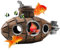 HyzaPhix U-Boot Aquariumdekoration Unterseeboot Aquarium Deko Fisch Tank Ornament Höhle Aquarium Decoration für Kleine Garnele Fisch Shrimp Hiding (U-Boot braun)