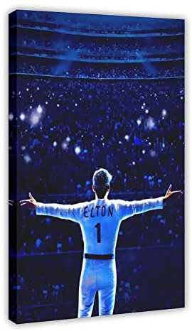 KOURT Rocketman-Poster, klassische Filme, Leinwand, Poster, Schlafzimmer, Dekoration, Sport, Landschaft, Büro, Raumdekoration, Geschenkrahmen: 50 x 75 cm