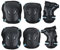 Knieschoner 6 Teile/Satz Erwachsene Knie Pads Ellenbogen Pads Guards Zahnspangen Unterstützung Schutz Sport Safety Skating Skateboard Ski Radfahren Knieschutz Volleyball Knieschoner (Color : Black
