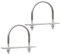 FOCMKEAS 2 Sets 304 Stainless Steel Round Bend U-Bolts 1.89(48mm) Inner Width 2.95(75mm) Length M8 with Nuts, Frame Plate, Washers, Accessories for Boat Trailer Axle Sailboat Trailer