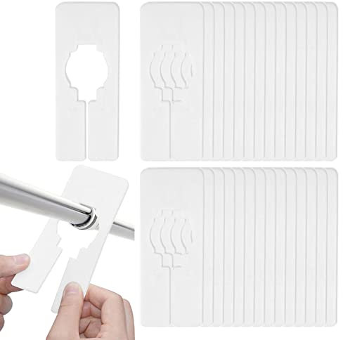 PW TOOLS 60 Stück Schrank Regal Trennwände, Rechteckige Leere Kleiderständer Größentrenner, Schrank Trennwände zum Aufhängen von Kleidung, beschreibbar zum Sortieren von Kleidung, Größe und Farbe