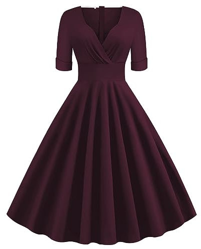 Cocila Vestiti da Sera Eleganti Abito Donna Estivo Giallo Boho Fashion Vestiti Abito Donna Corto Senza Maniche Vestiti+da+Damigelle Abbigliamento Donna Battesimo (Rd2, XXL)