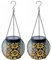 GCCATE Solar Lanterns, 2Pack Upgraded Hanging Outdoor Lantern Garden, Metal Solar Lights with Pattern, IP65 Waterproof Garden Lights Decoration for Patio Porch Pathway Balcony Table Fence
