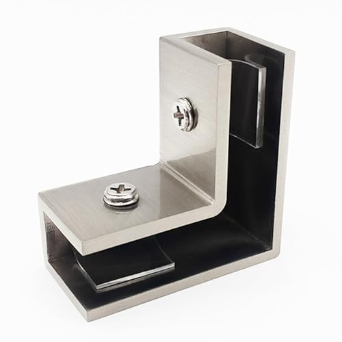 90 Degree Sleeve Over Shower Glass Clamp, Glass Shower Door Hardware, Bathroom Door Right Angle Connector for Bathroom, Showroom Hardware Accessories
