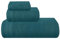 MALLONI HOME Ultra-weiches 3er-Pack Baumwoll-Handtuch-Set, enthält a übergroße Badetücher 70 x 140 cm, a Handtücher 40 x 60 cm und a Waschbetten 30 x 30 cm, Blaugrün