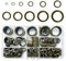 Kit di 214 rondelle per olio sigillate in gomma, anelli di tenuta in gomma metallica, assortimento di guarnizioni per tappo di scarico dell'olio motore (M5/6/8/10/12/14/16/18/20/22/M24)