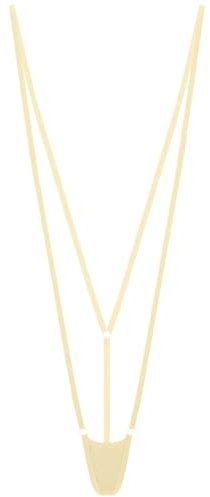 RUNQHUI Micro String Ficelle Sexy Femme Bikini Maillot de Bain Thong G-String Ecru Taille Unique