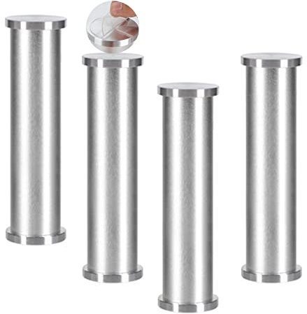 Lot de 4 pieds de meubles réglables en métal pour tables basses en verre - Pieds en alliage d'aluminium pour armoires de salle de bain et meubles TV - 10 cm
